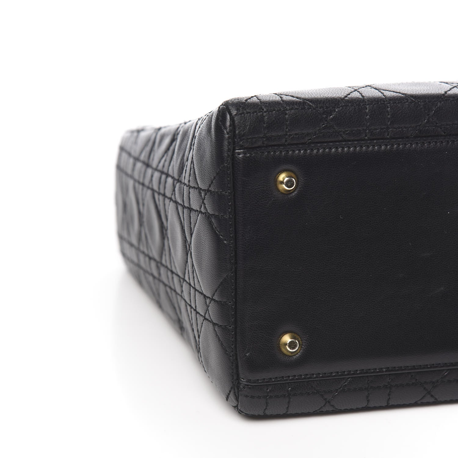 Christian Dior Lambskin Cannage Medium Lady Dior Black 7 of 9
