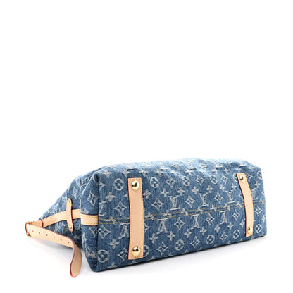 Louis Vuitton Monogram Denim CarryAll MM Blue 4 of 9