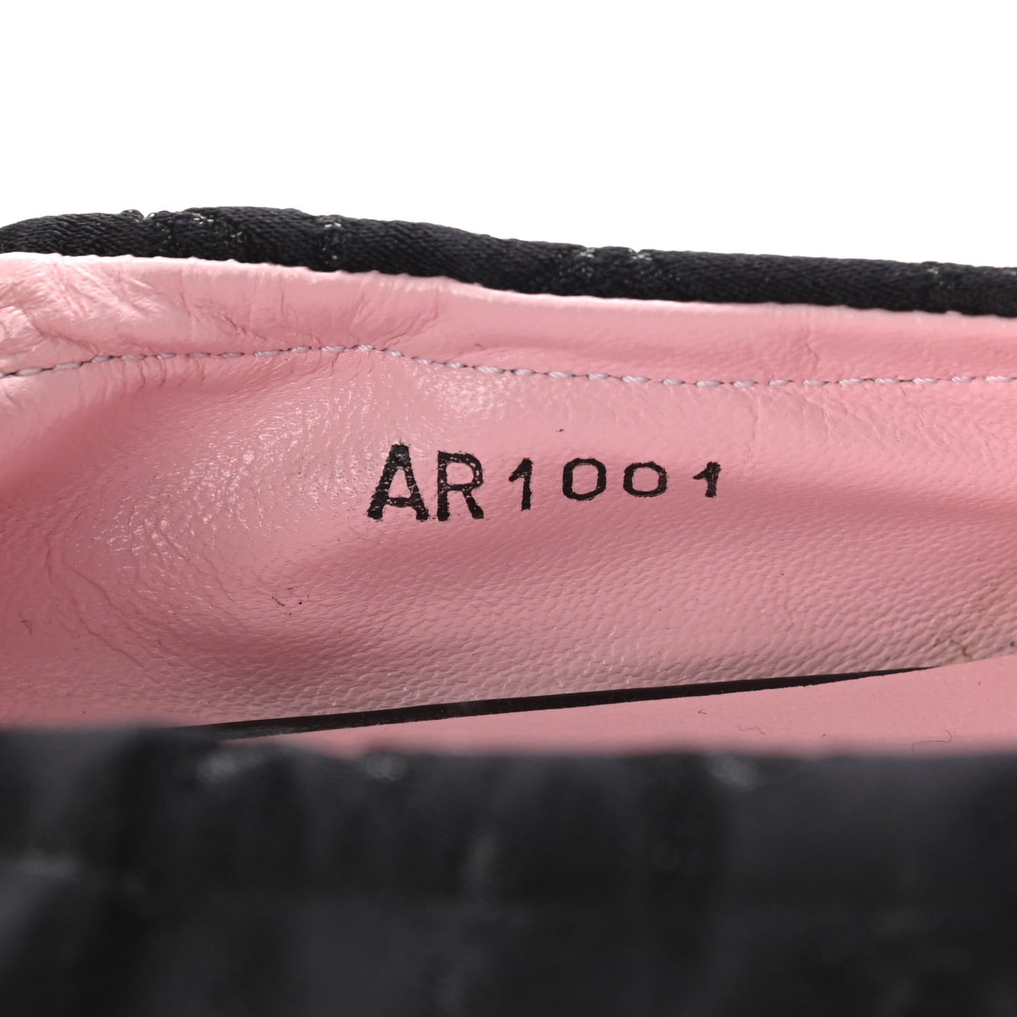 Satin Monogram Ballerina Flats 36.5 Black