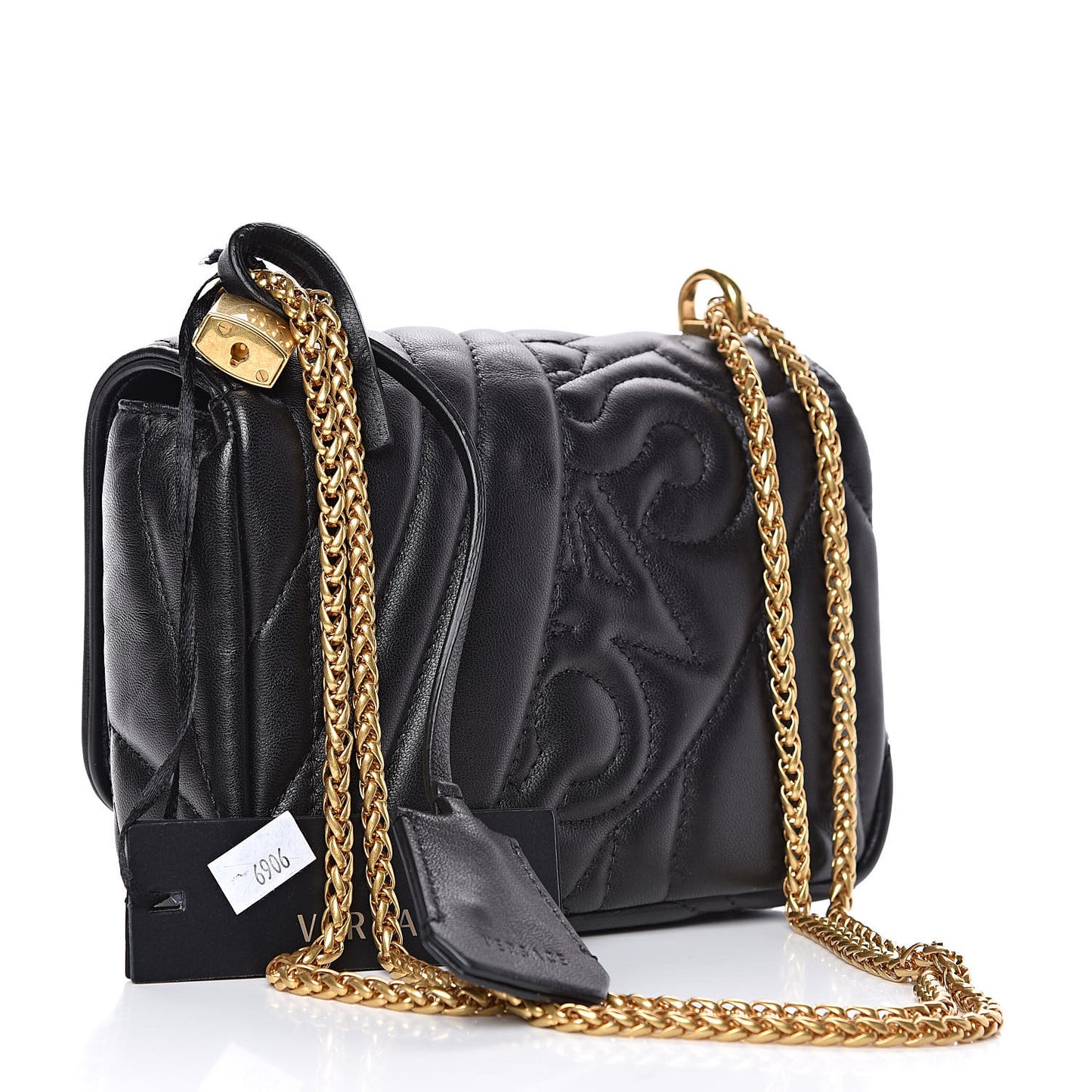 Nappa Quilted Icon Small Crossbody Bag Black