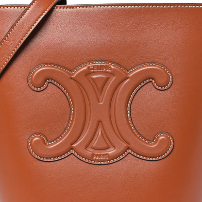 Celine Smooth Calfskin Small Cuir Triomphe Bucket Bag Tan 7 of 10