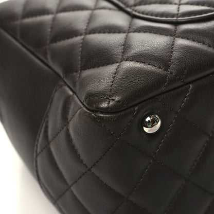 Chanel Calfskin Quilted Cambon Large Bowler Brown Beige 11 of 13