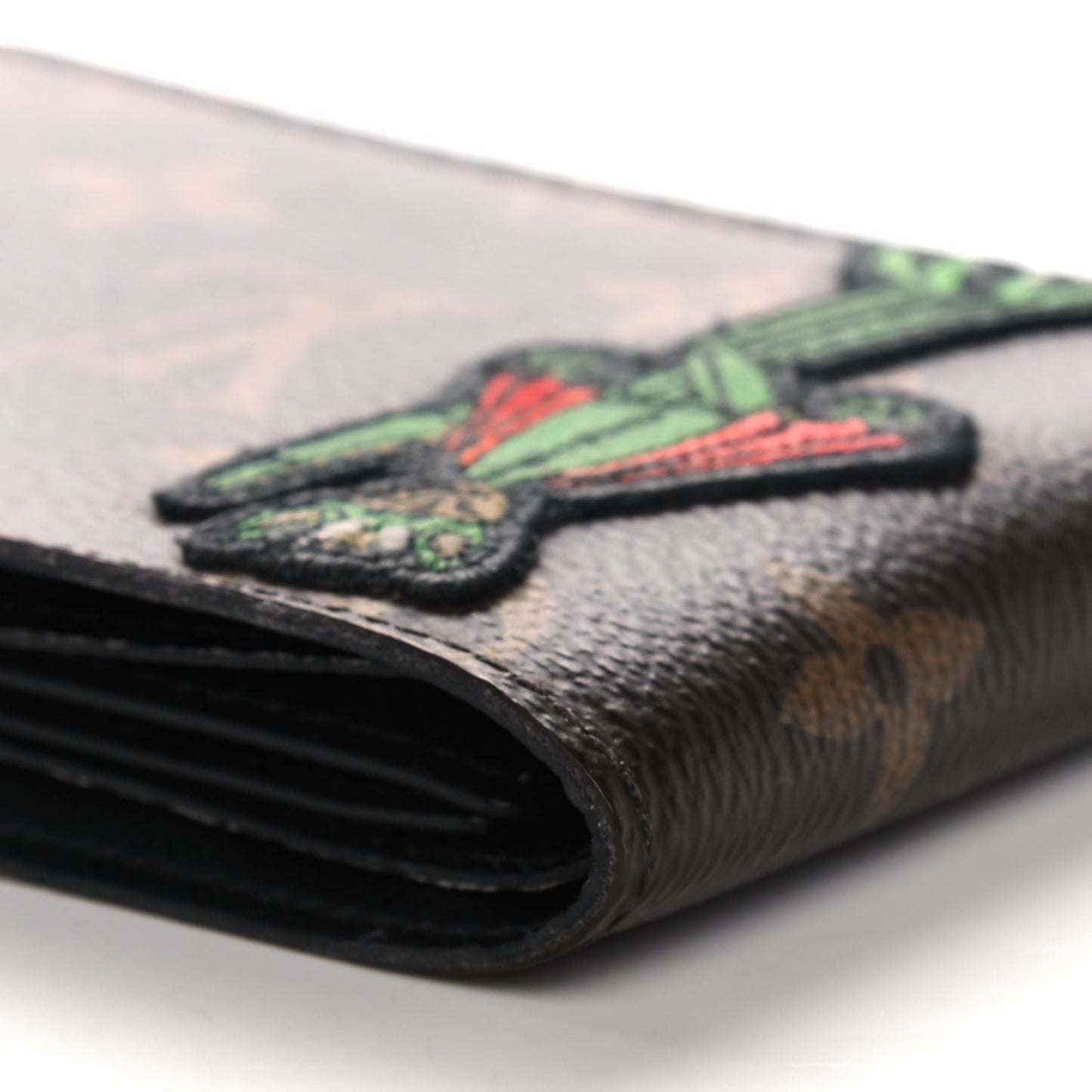 Monogram Embroidered Cartoon LV Friends Slender Wallet