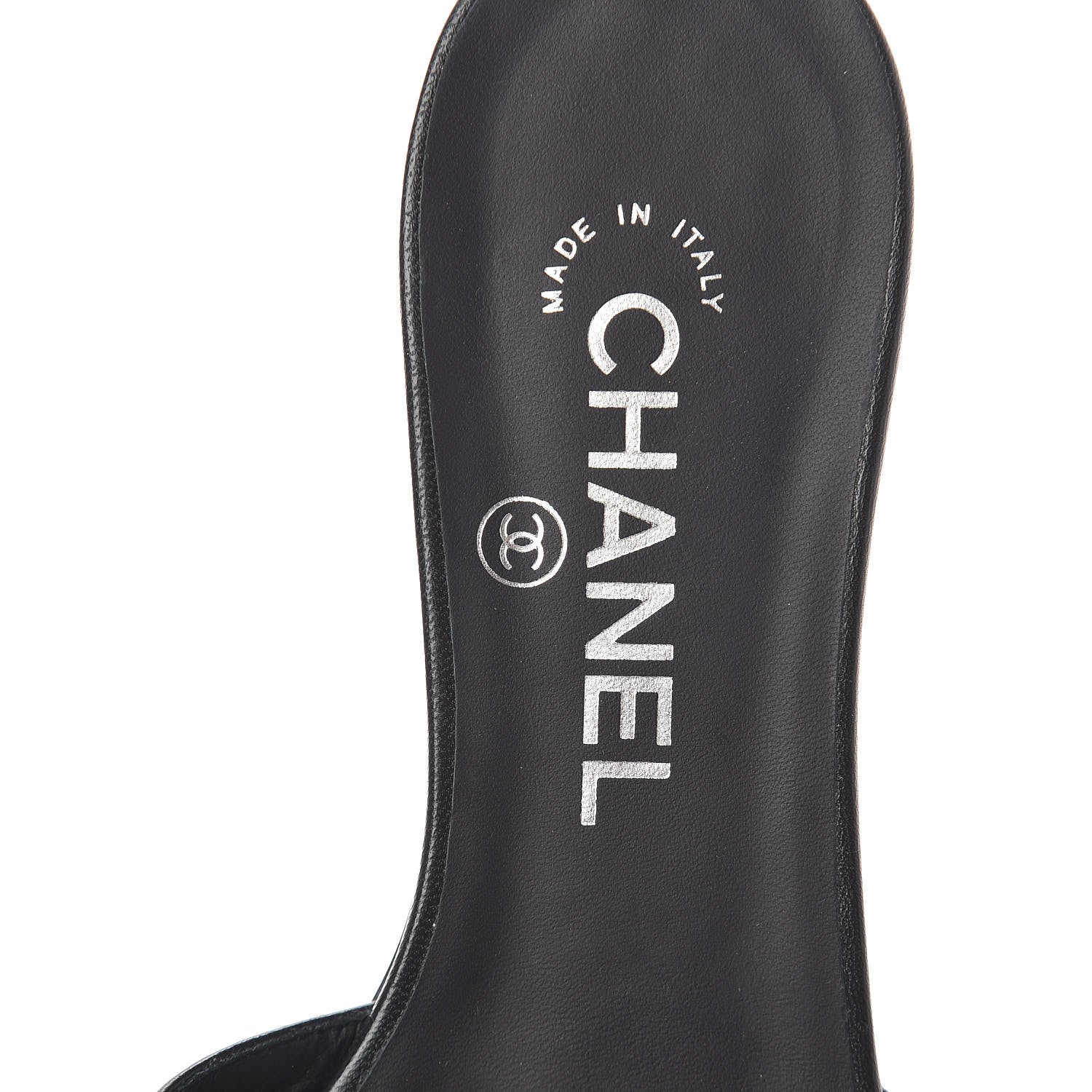 Chanel Lambskin Camellia Sandal Mules 36.5 Black 5 of 8
