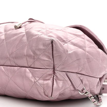 Chanel Iridescent Calfskin Quilted Ground Control Backpack Pink 10 of 12