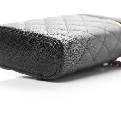 Chanel Caviar Quilted Phone Holder With Chain Black 10 of 11