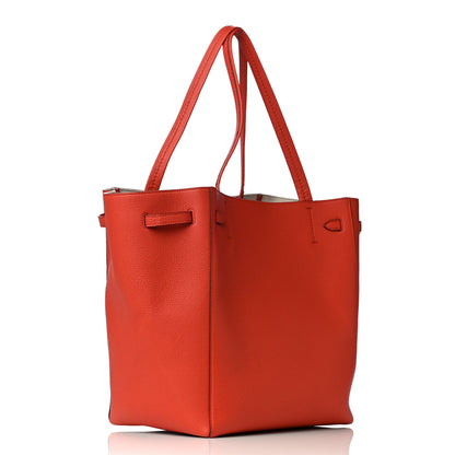 Celine Soft Grained Calfskin Small Belt Cabas Fox Red 5 of 8