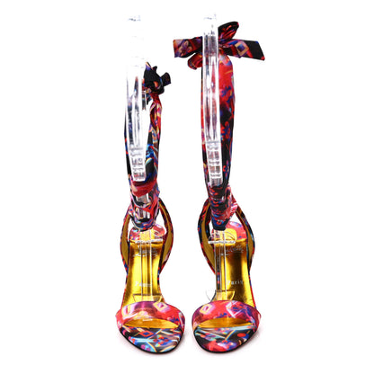 Christian Louboutin Crepe Satin Disco Laser Du Desert 100 Sandal 36 Multicolor 2 of 7
