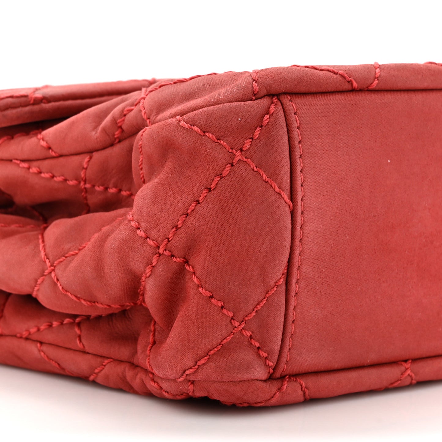 Suede Medium Coco Daily Flap Red