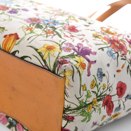 Gucci Canvas Large Floral Flora Joy Tote Yellow 17 of 21