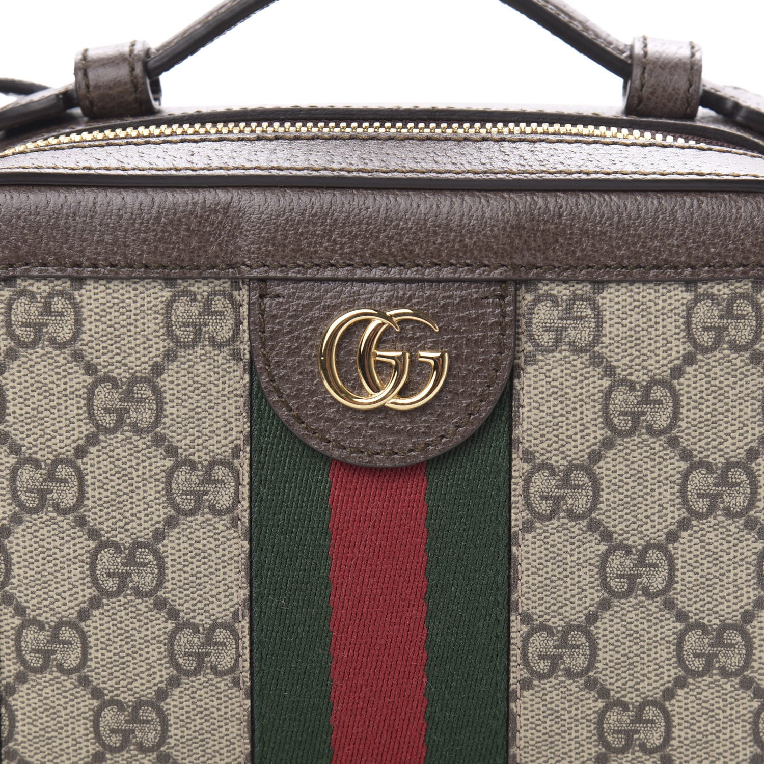 Gucci GG Supreme Monogram Mini Ophidia Top Handle Shoulder Bag Brown 10 of 10