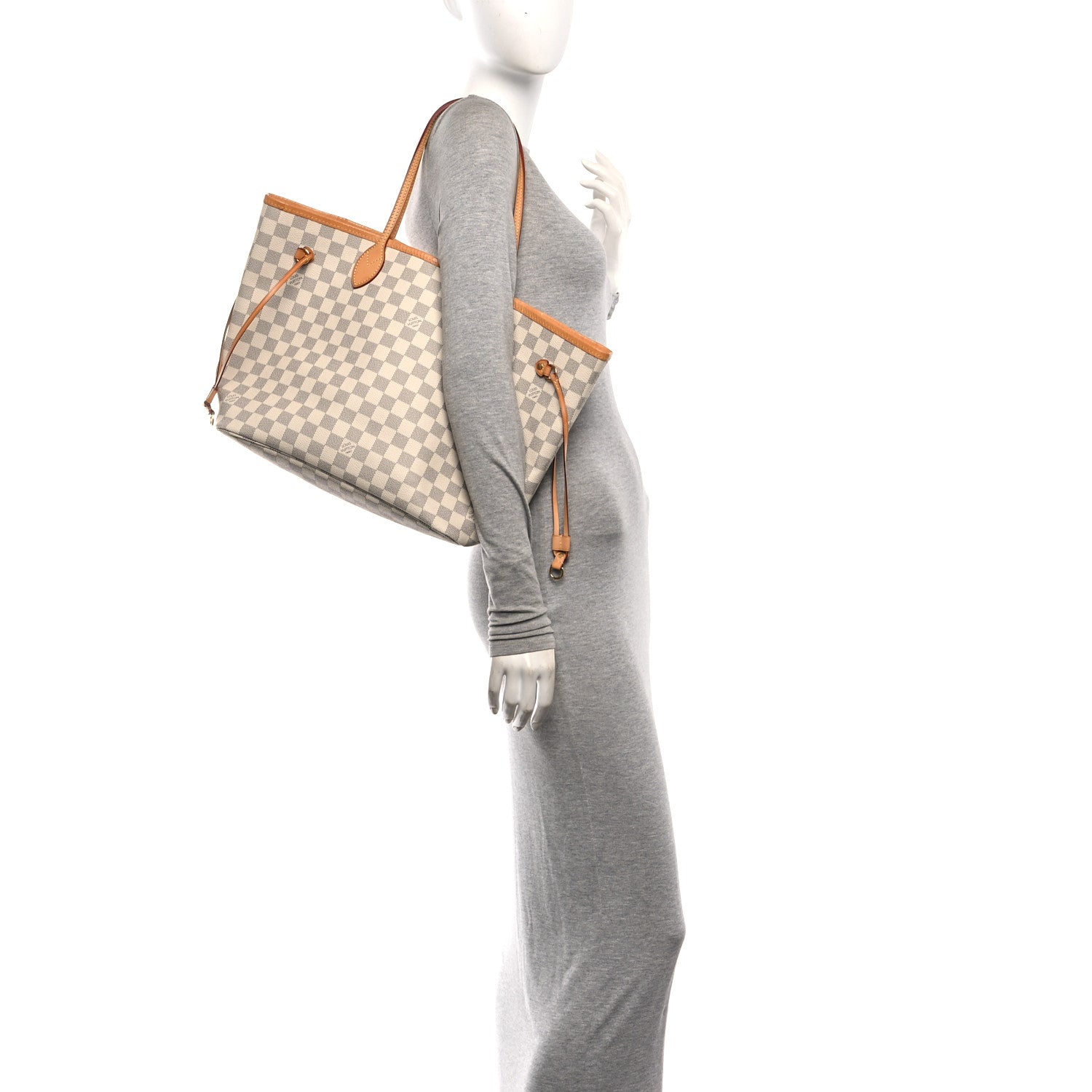Louis Vuitton Damier Azur Neo Neverfull MM Rose Ballerine 2 of 10