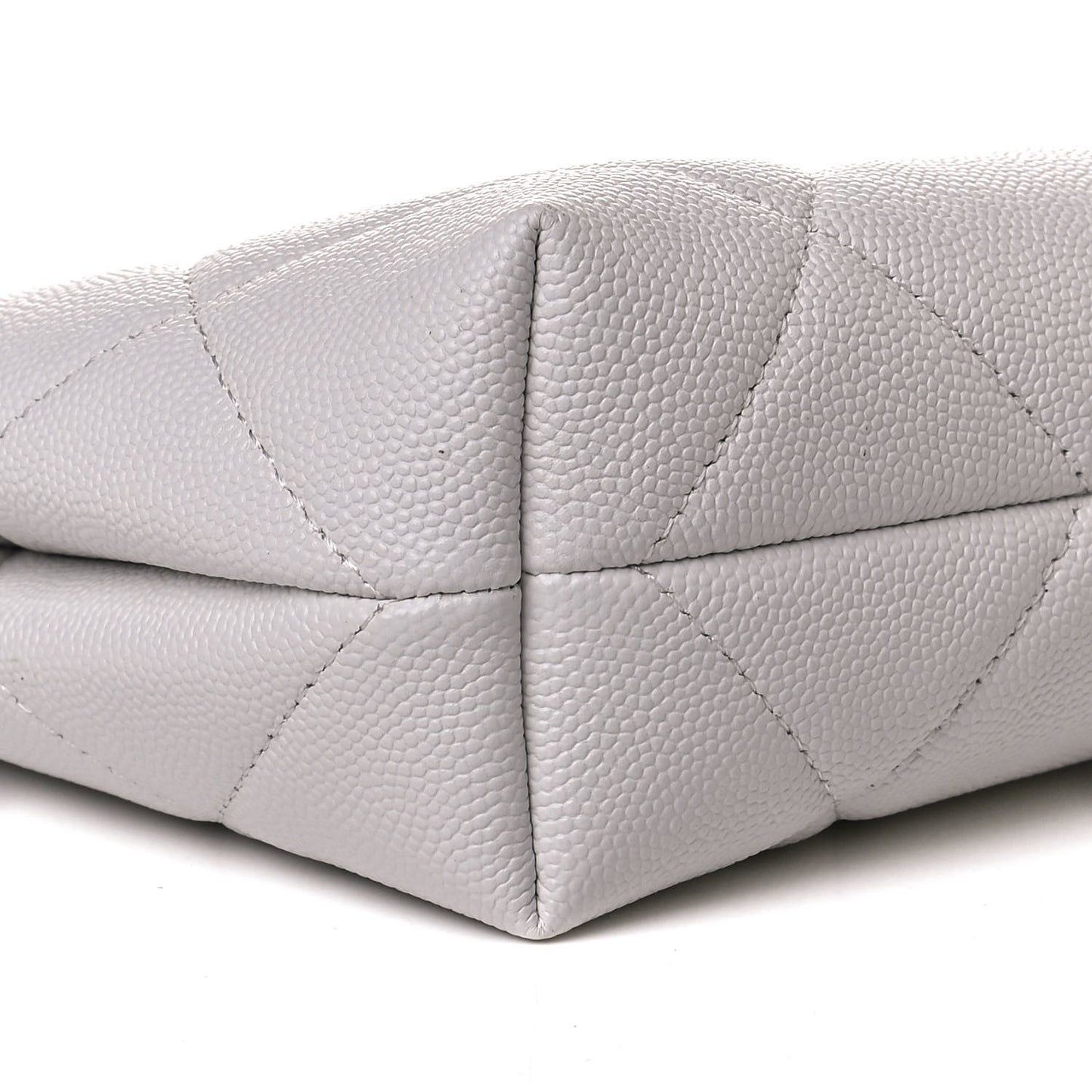 Caviar Quilted A Real Catch Clutch White
