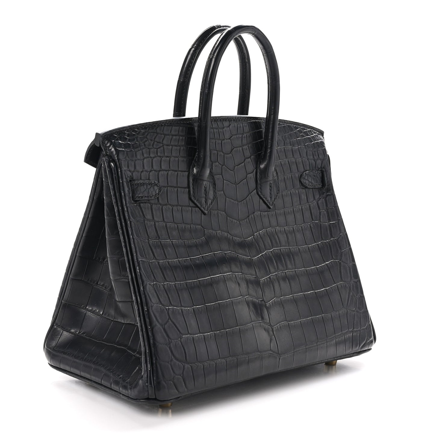 Matte Niloticus Crocodile Birkin 25 Black