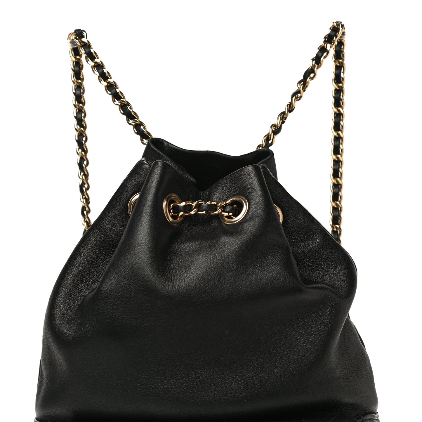 Lambskin Quilted Small in Seoul Backpack Black
