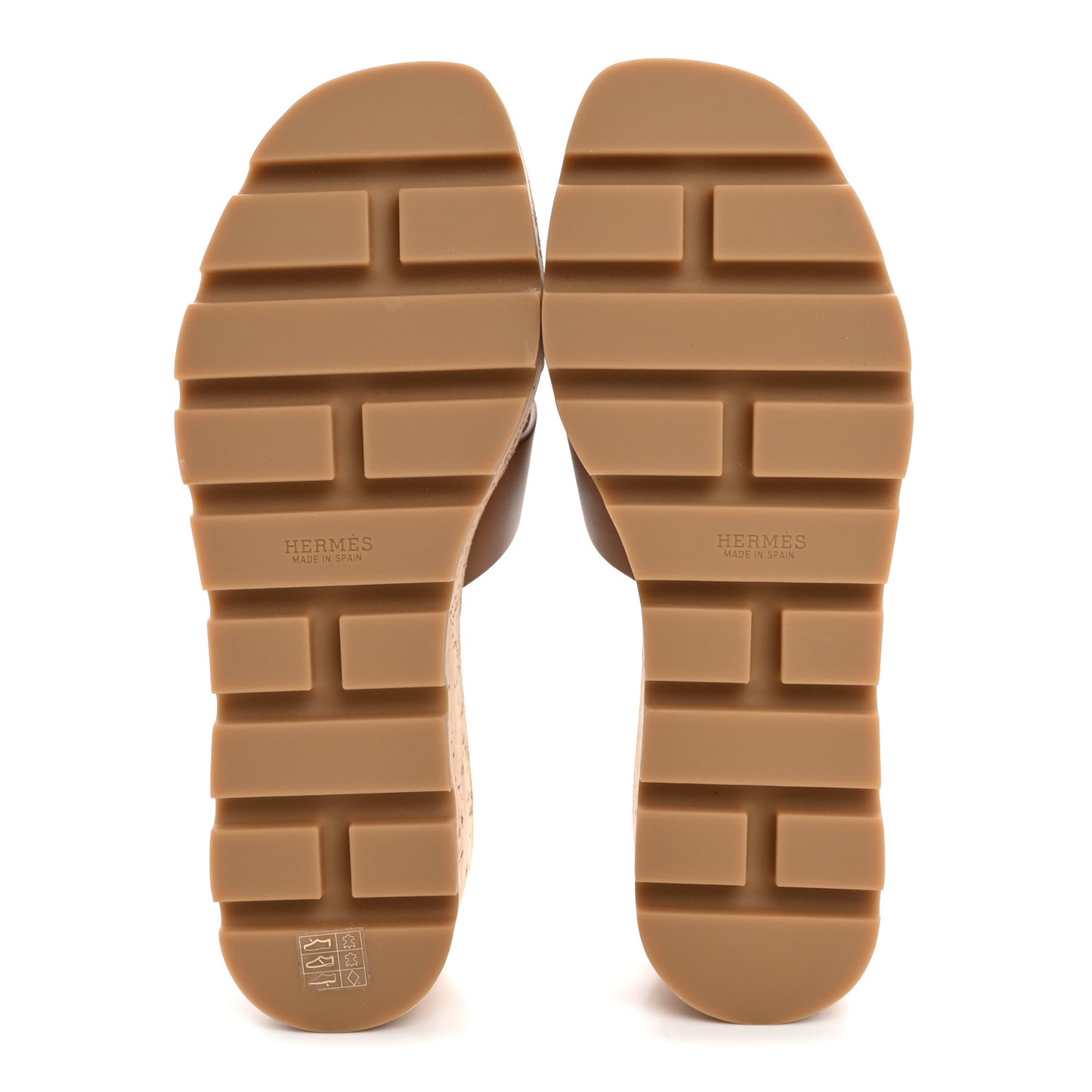 Calfskin Cork Eze 30 Sandals 37 Marron Glaise