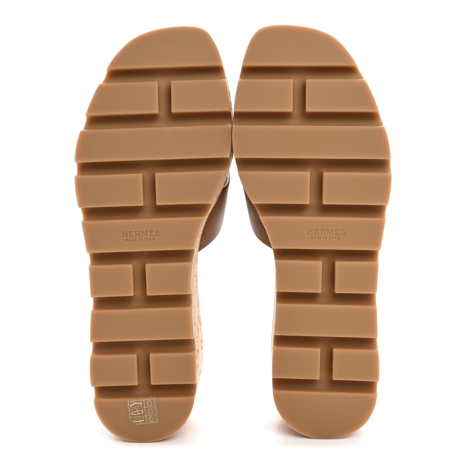Hermes Calfskin Cork Eze 30 Sandals 37 Marron Glaise 6 of 10
