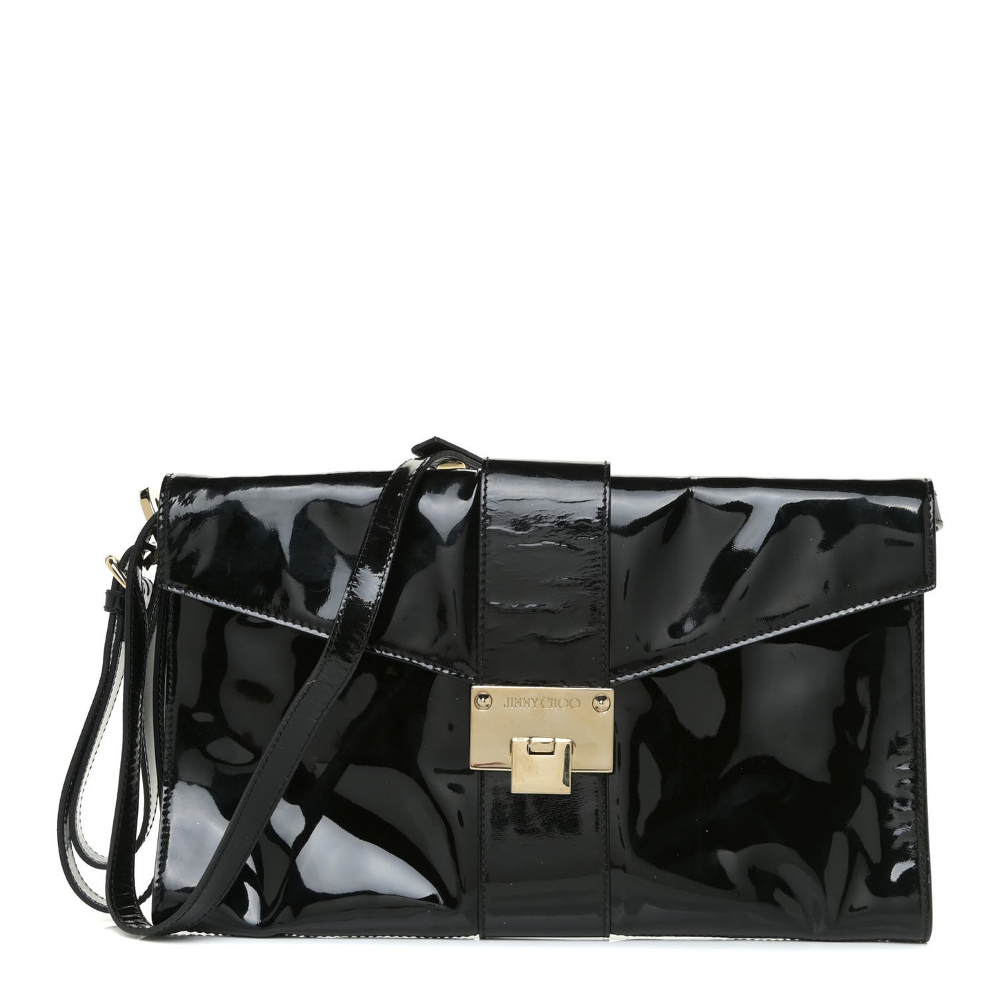 Patent Rivera Clutch Black