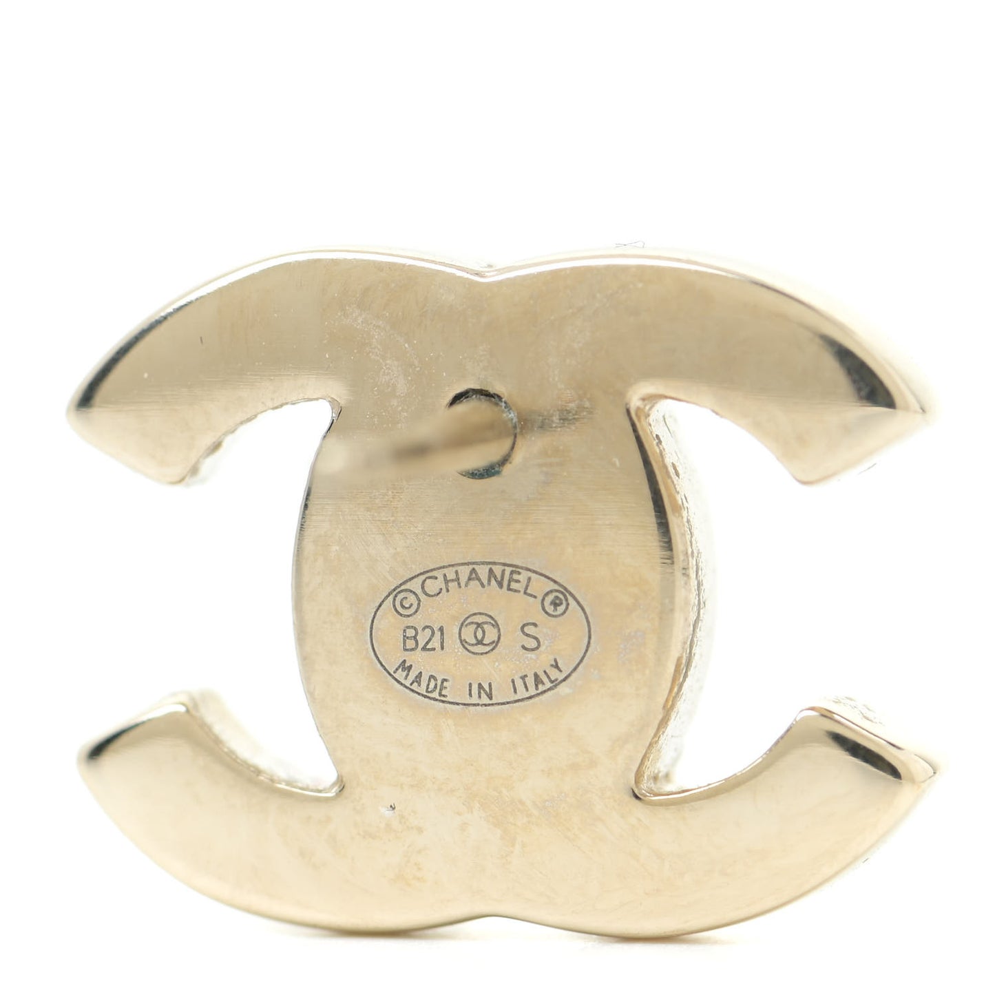 Metal CC Turnlock Earrings Gold