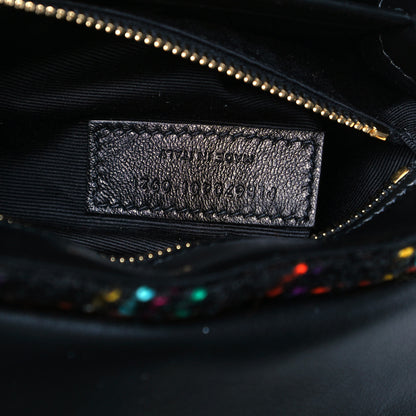 Saint Laurent Tweed Toy Loulou Shoulder Bag Black 6 of 8