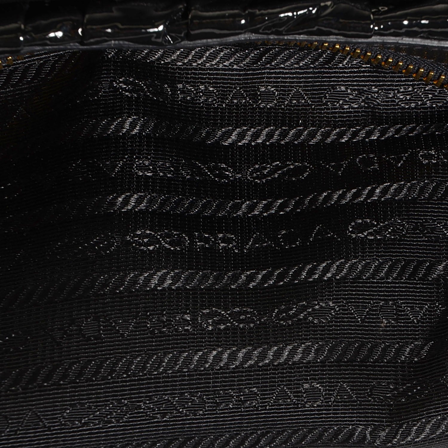 Prada Vernice Gaufre Shoulder Bag Black 8 of 12