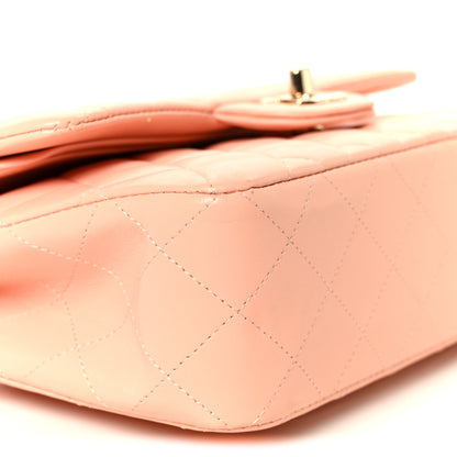 Chanel Lambskin Quilted Small Double Flap Light Orange 9 of 11