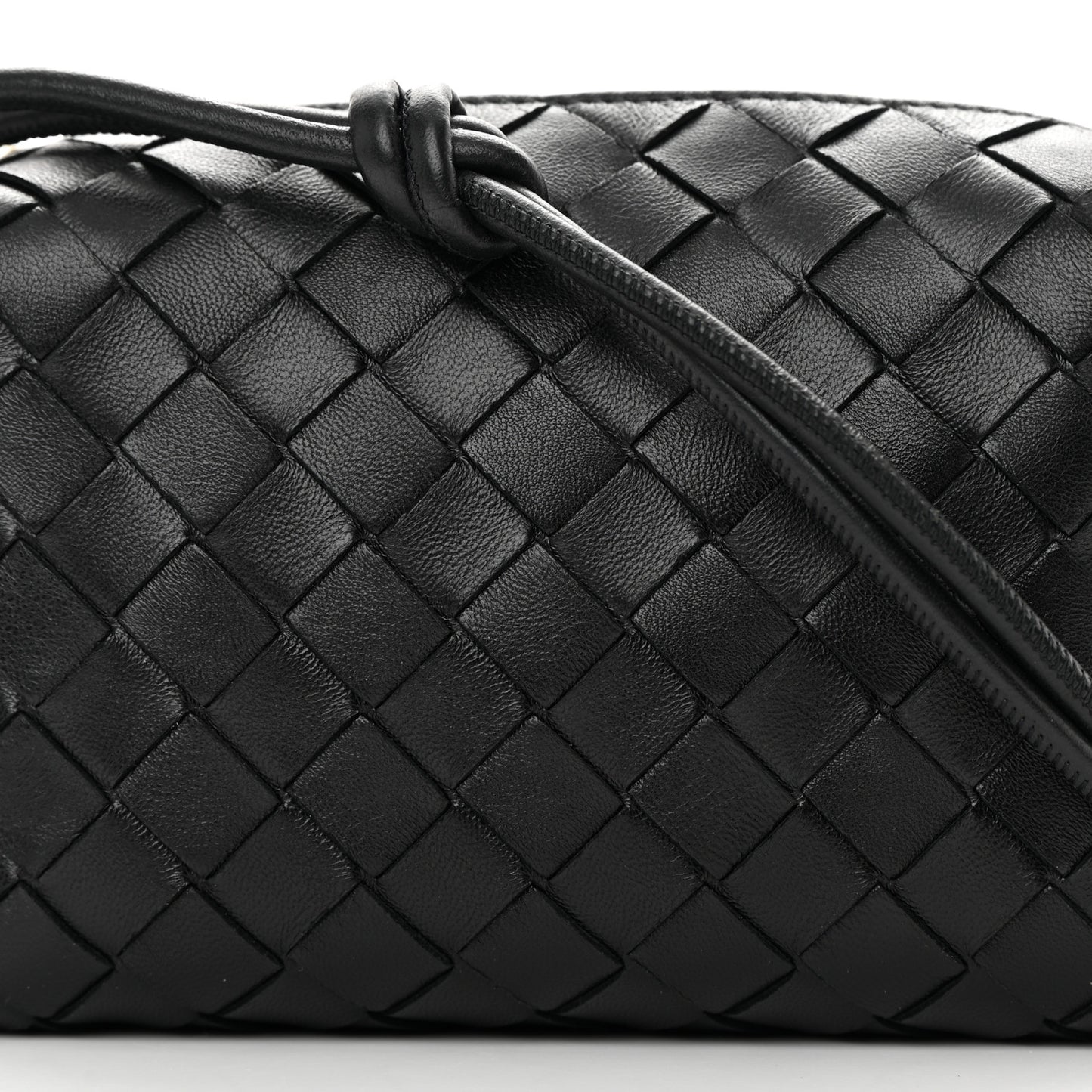Nappa Intrecciato Mini Loop Camera Bag Black