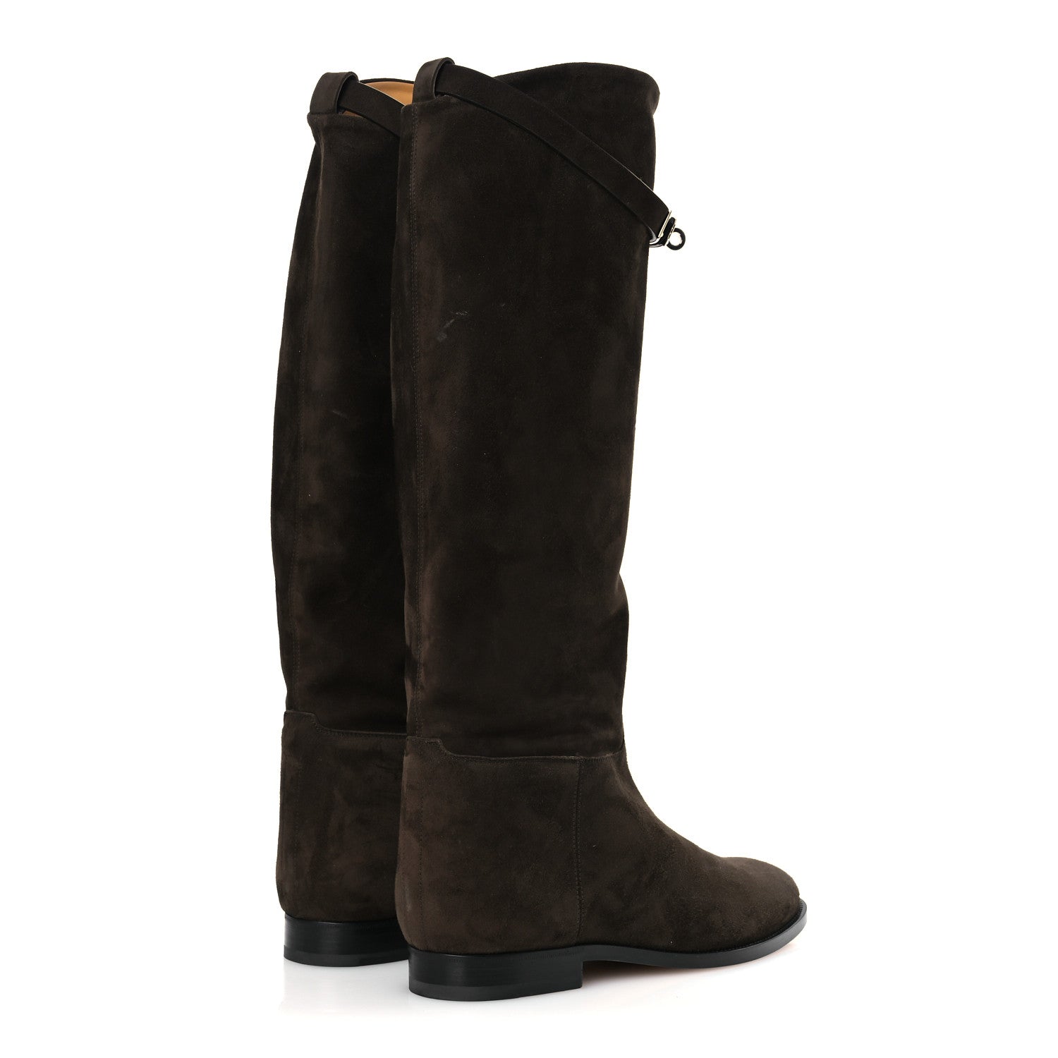 Hermes Suede Kelly Jumping Boots 39.5 Ecorce 5 of 12