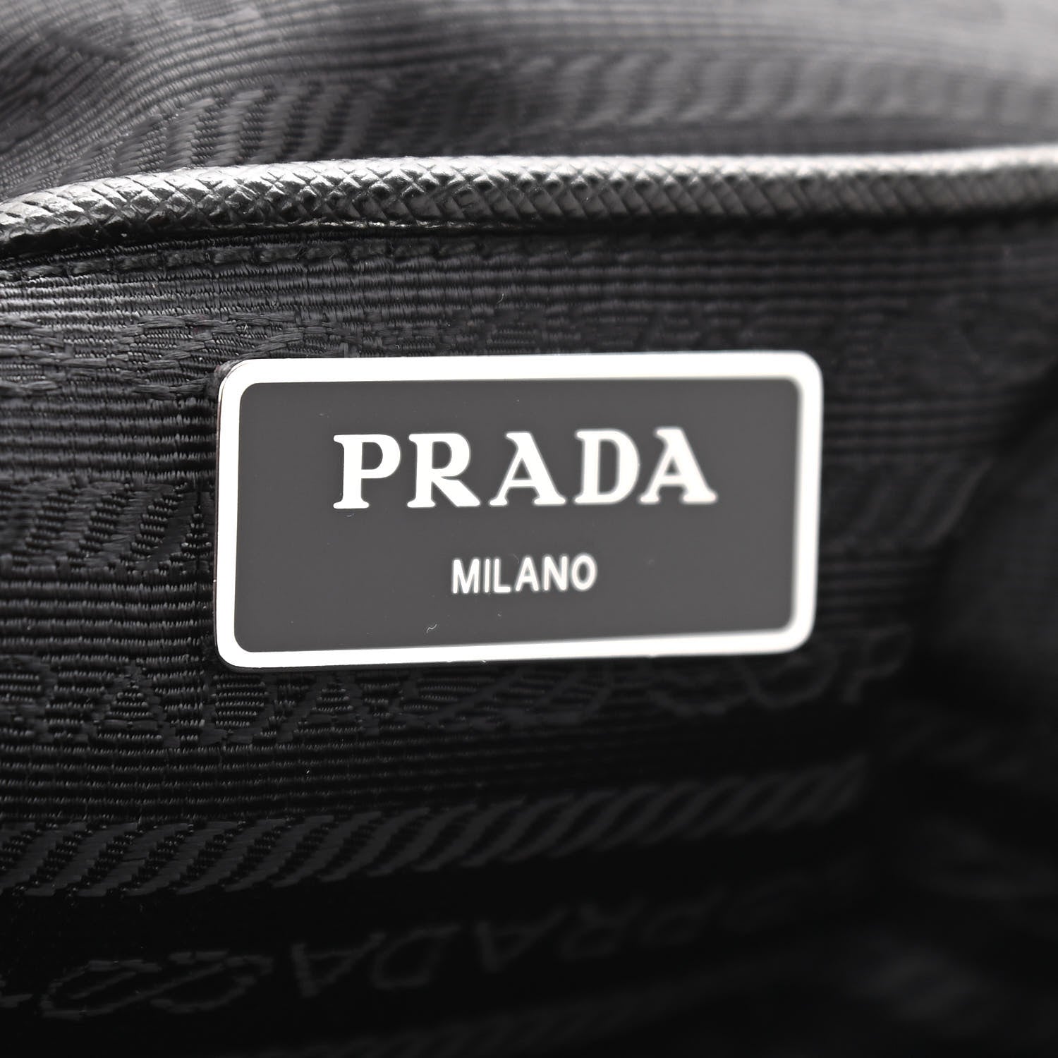 Prada Tessuto Nylon Saffiano Tote Black 5 of 9