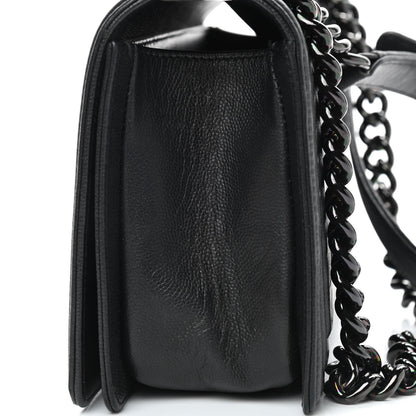 Chanel Caviar Quilted Medium Boy Flap So Black 9 of 12