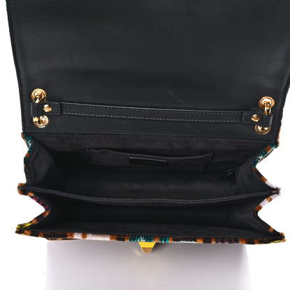 Fendi Velvet Vitello Dolce Fun Fair Kan I Shoulder Bag Tobacco Multicolor Black 5 of 14