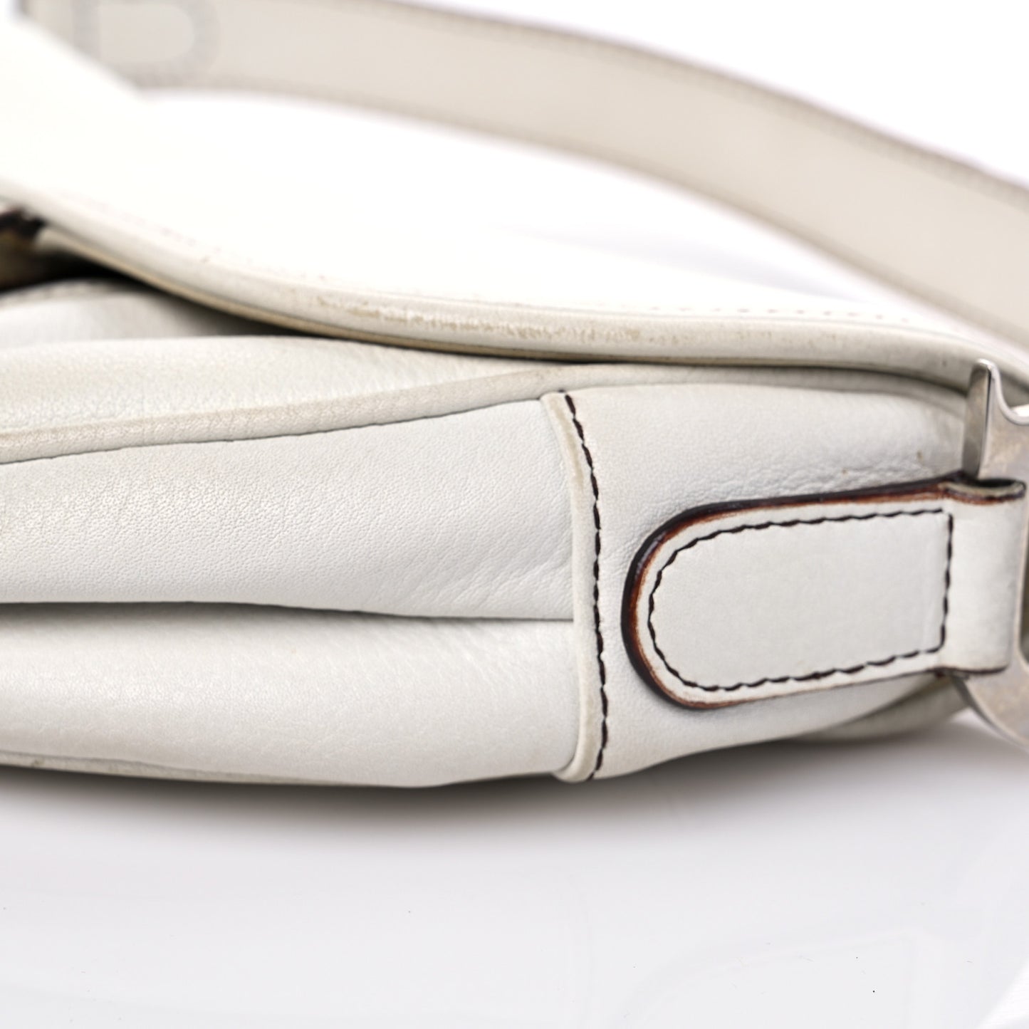 Calfskin Saddle Bag White