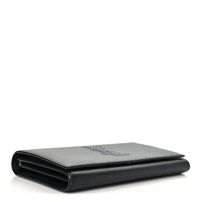 Saint Laurent Calfskin Monogram Belle de Jour Chain Clutch Black 4 of 7