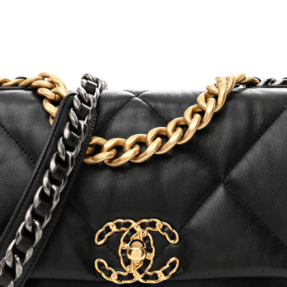 Chanel Lambskin Quilted Medium Chanel 19 Flap Black 7 of 9