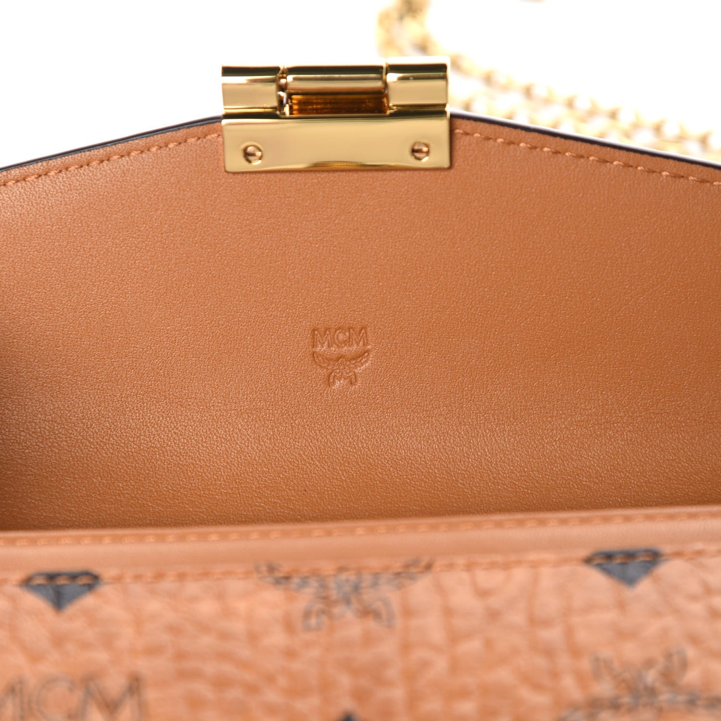 Visetos Large Patricia Wallet On Chain Cognac