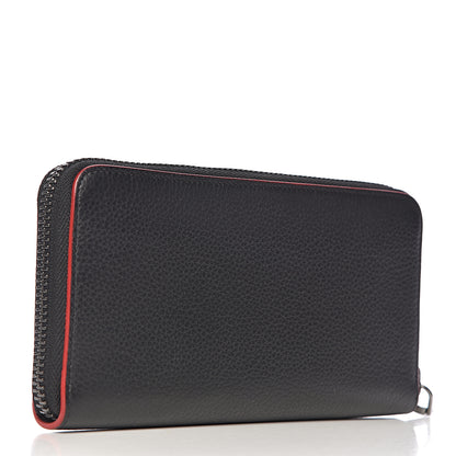Christian Louboutin Calfskin Panettone Zip Around Wallet Black 3 of 8