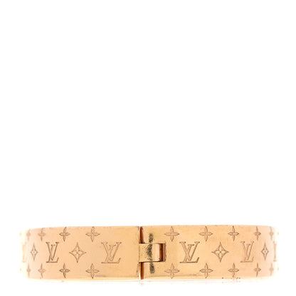 Louis Vuitton Brass Monogram Nanogram Cuff S Gold 3 of 5