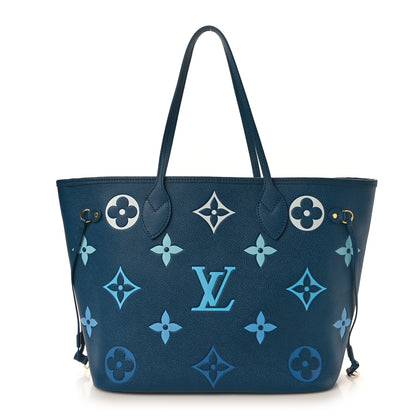 Louis Vuitton Empreinte Monogram Giant Neverfull MM Degrade Bleu 1 of 10