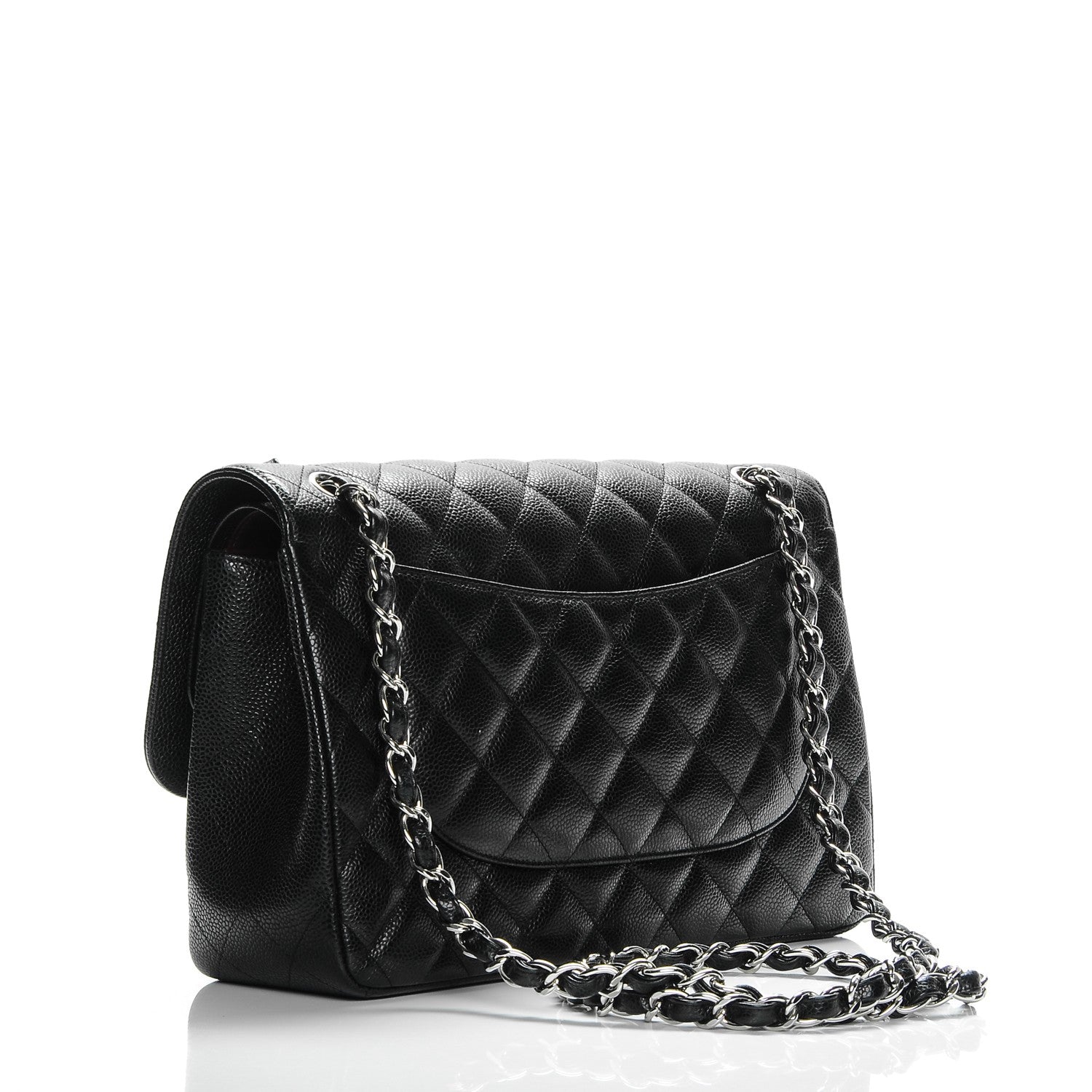 Chanel Caviar Quilted Jumbo Double Flap Black 3 of 8