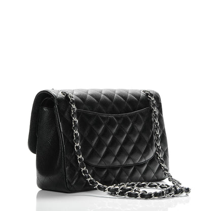 Chanel Caviar Quilted Jumbo Double Flap Black 3 of 8