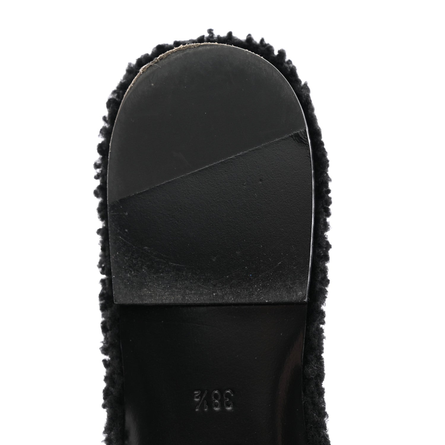 Saint Laurent Shearling Tribute Flat Mules 38.5 Black 9 of 13