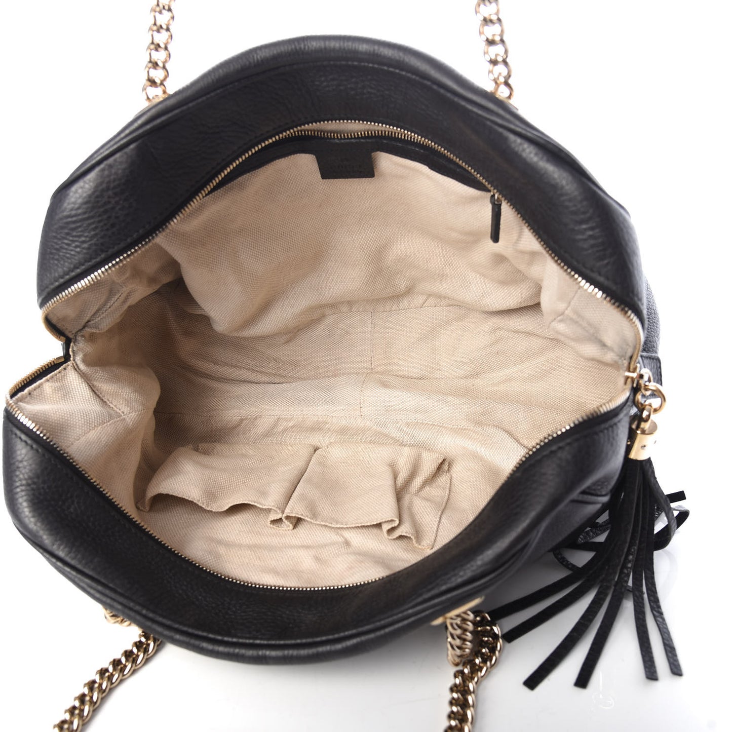 Pebbled Calfskin Medium Soho Bowler Black