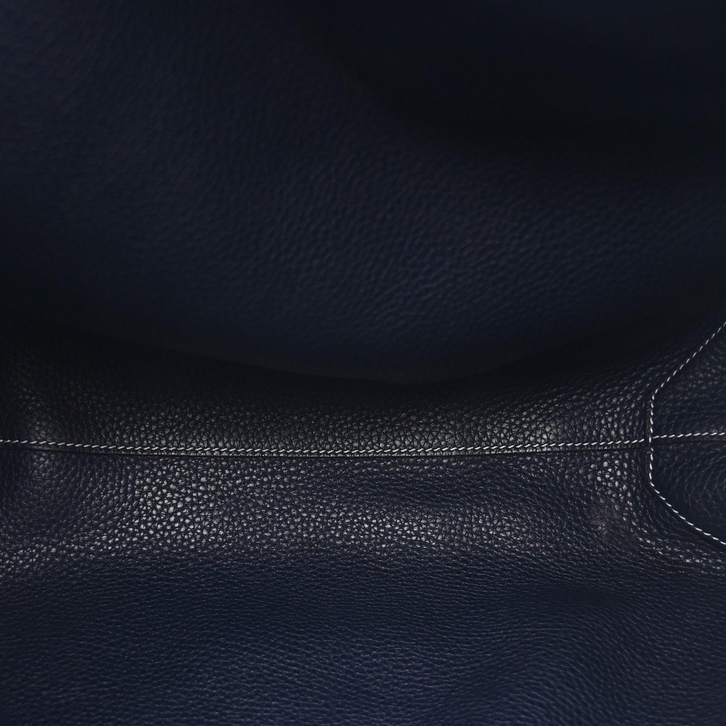 Taurillon Clemence Double Sens 36 Reversible Tote Bleu Nuit Magnolia