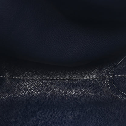 Hermes Taurillon Clemence Double Sens 36 Reversible Tote Bleu Nuit Magnolia 17 of 35
