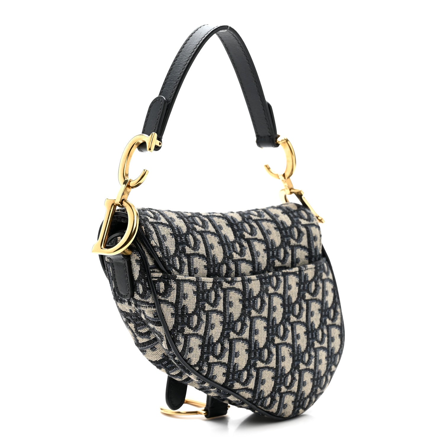 Christian Dior Oblique Mini Saddle Bag Blue 3 of 10