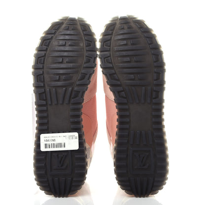 Louis Vuitton Suede Damier Azur Run Away Sneakers 38.5 Pink 6 of 10