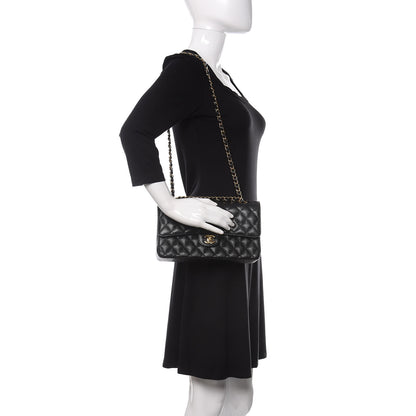 Chanel Caviar Quilted Medium Double Flap Black 2 of 11