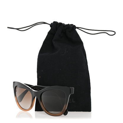Chanel Acetate CC Cat Eye Summer Sunglasses 5350 Black Beige 9 of 9