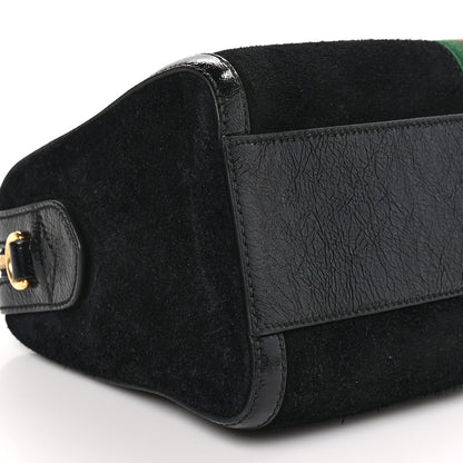Gucci Suede Patent GG Web Medium Ophidia Boston Black 10 of 11