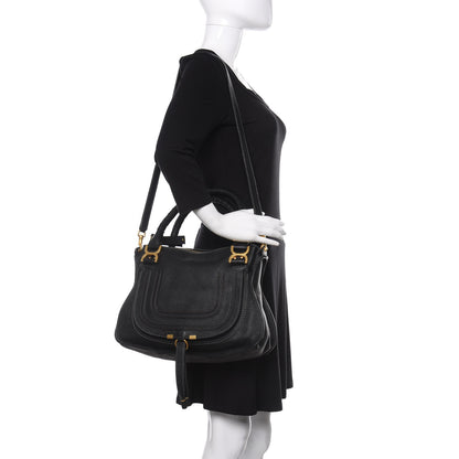Chloe Calfskin Medium Marcie Satchel Black 2 of 11